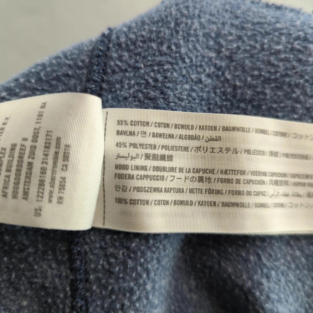 Y2K Abercrombie & Fitch Hoodie Mens Small Blue Pullover Sweatshirt Logo A&F - Picture 4 of 8